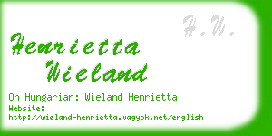 henrietta wieland business card